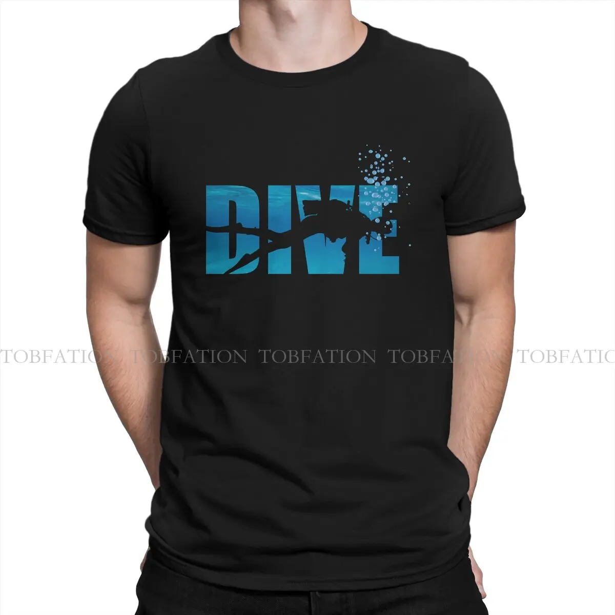 Scuba Diving Diver Dive Under Sea Tshirt Graphic Men Top Vintage Homme Summer Manica Corta 100% Cotone T Shirt