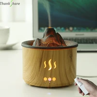 Flame Volcano Humidifier Aroma Diffuser Ultrasonic Mist Maker Fogger LED Essential Oil 500ml Home Diffuser With Remote Control 1