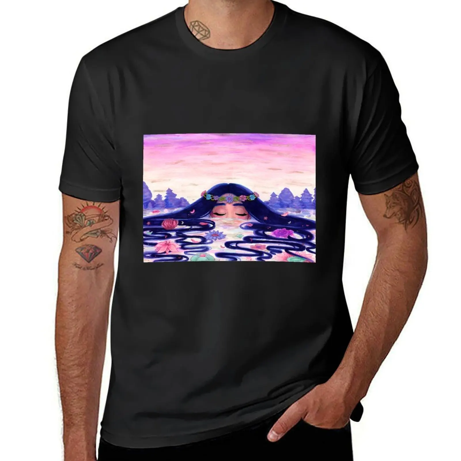 Lac T-Shirt summer clothes sublime quick drying mens t shirt