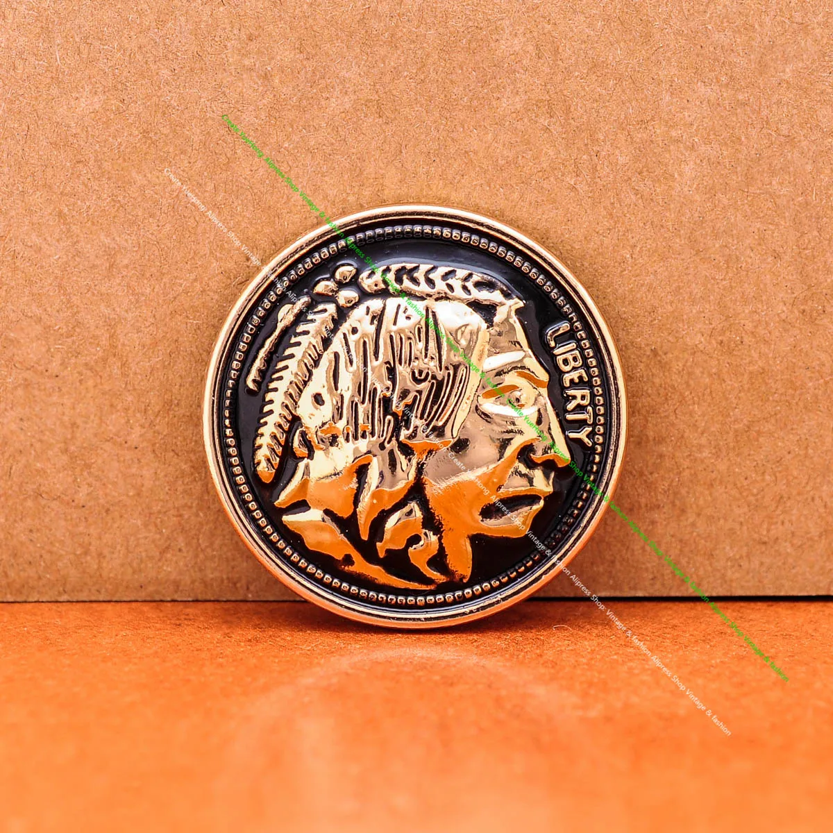 10X Oro Rosa Western American Buffalo Nickel Indian Head Liberty Leather Craft Belt Portafoglio Concho Set Screw Back