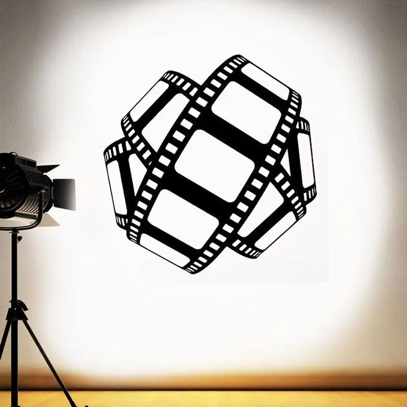 Cinema Wall Decal Film Strip Sign Tape Film Poster Home Theater Decor Playroom Vinyl Sticker Video Movie Studio Art Murale 3 R24