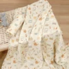 Elinfant Digital Print Bamboo Cotton Muslin Swaddle Blanket Soft Baby Bath Towel Swaddle Wrap Stroller Cover 1
