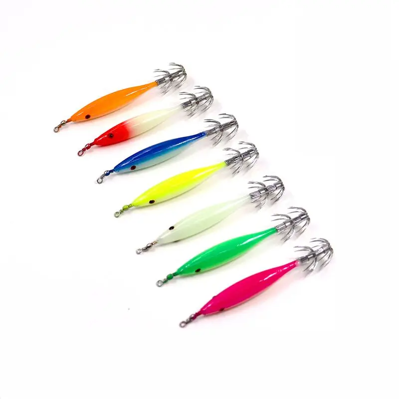 Description Picture 2 of item5pcs/bag  Luminous Squid Hook 7cm Glow Squid Jigs Hook Cuttlefish Fishing Hook Small Sea Fishing Lures pesca Fishing Bait