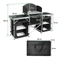 Cuisine Mobile de Camping en plein air, Station de cuisine pliable et Portable, Table de cuisine de Camping avec rangement, offre spéciale 3