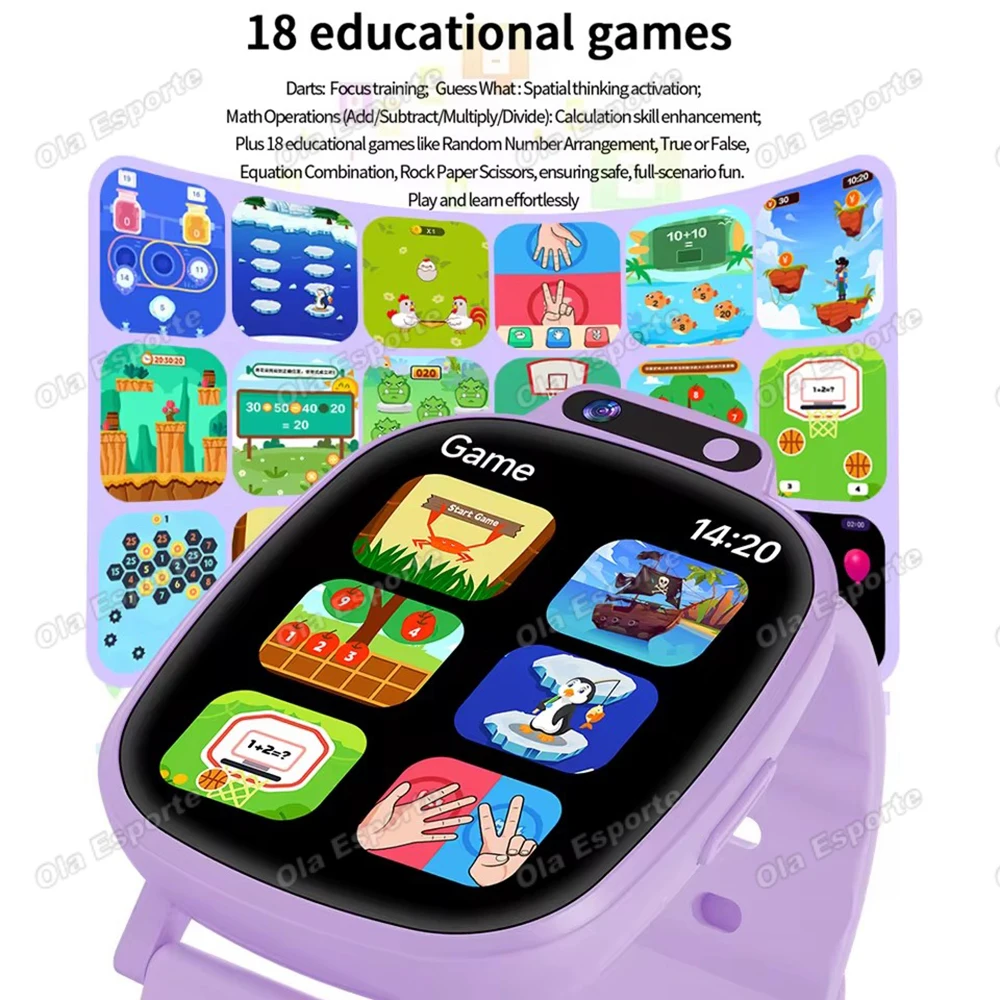 New 2026 Hot Flashlight Smart Watch for Children 18 Games Camera Control Take Photo Stopwatch Calculator Kids Watch Holiday Gift
