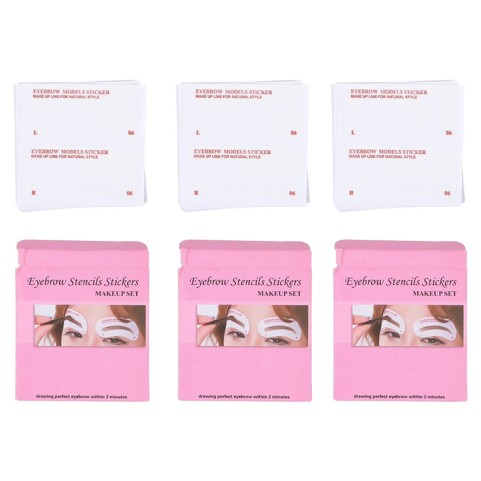 72개 눈썹 정리 도구, 편안한 착용감을 위한 정밀 템플릿 스텐실, 쉽게 변형되지 않는 스타일리쉬한 눈썹