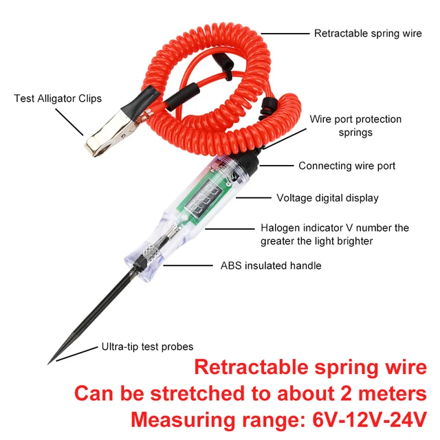 2PZ PENNE TEST Multimetro Universali 20A Sonda Multimetro Accessori Elettricista EUR 8,53