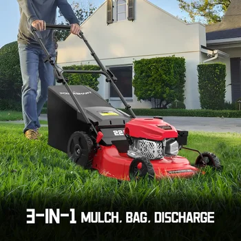 Self-Propelled Gas Lawn Mower 22" with 170cc OHV Engine 1