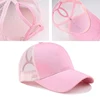 2025 New Ponytail Baseball Cap Summer Women's Adjustable Black Hat Messy Cap Casual Cotton Girl Snapback Mesh Cap 6