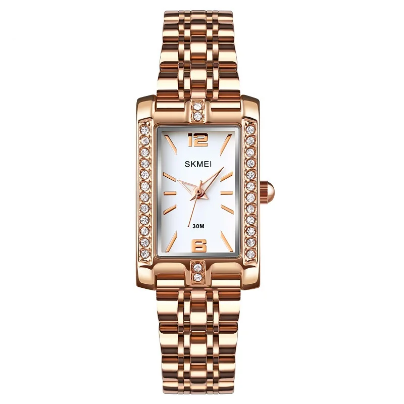 Fashion Small Dial Rhinestone Female Quartz Wristwatches Luxury Elegant Women Ladies Watch Girls Gift