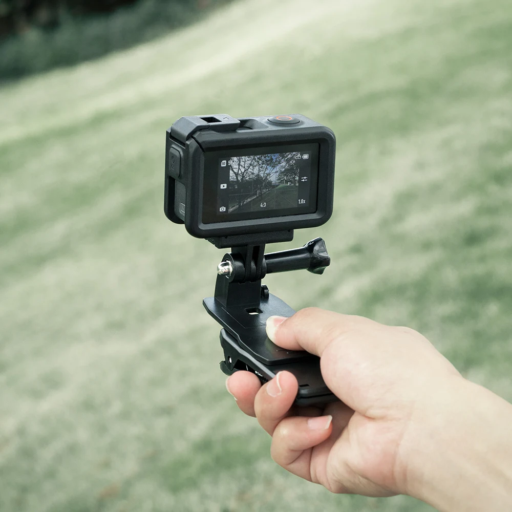 배낭 스트랩 클립 360 도 회전 모자 벨트 클램프 마운트, GopPro Hero 12 11 10 9 DJI Action 4 3 스포츠 카메라 액세서리