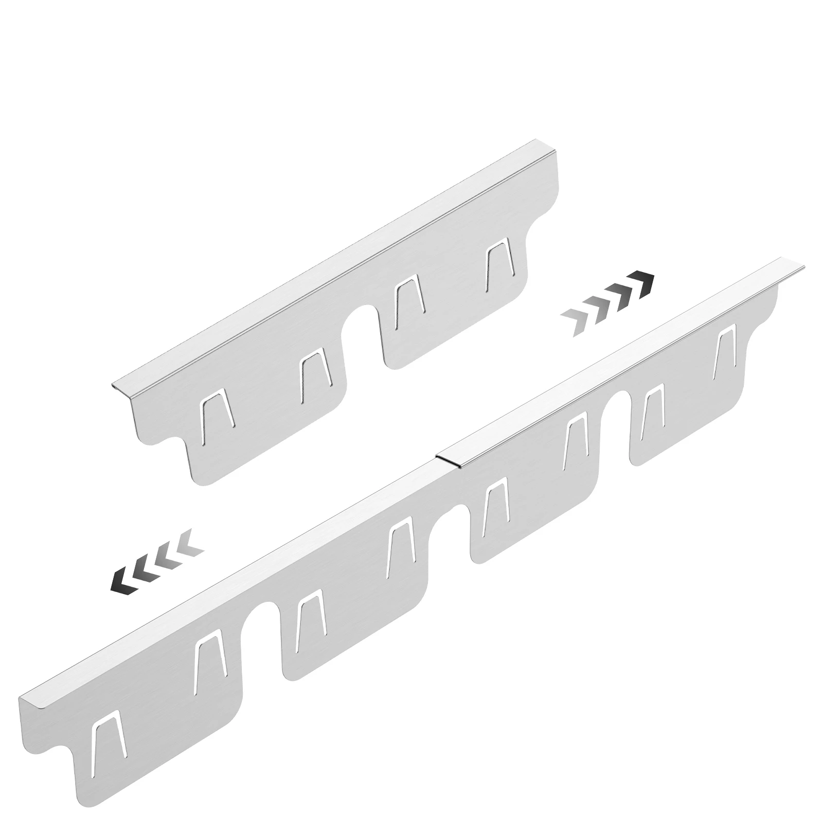 2Pcs Stainless Steel Stove Gap Covers Adjustable Length Oven Side Gap Fillers Anti Rust Heat Resistant Stove Counter Fillers stove gap cover