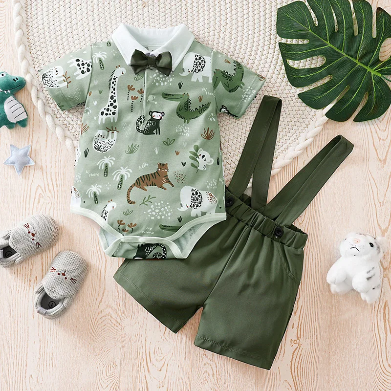 Animals Printed Summer Dress For Baby Boy In Blended Stuff main image 0