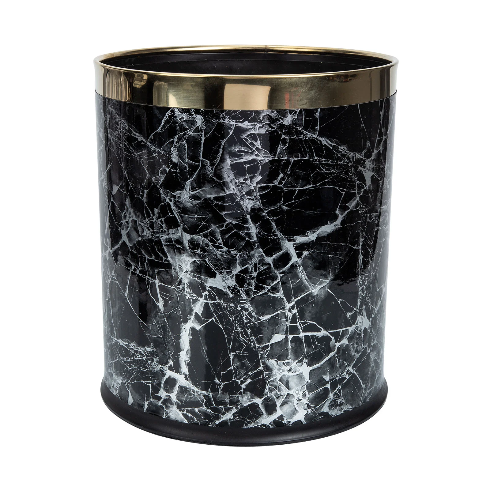 

Marbling Trash Can Plastic Marble Pattern Garbage Trash Can for Office Home