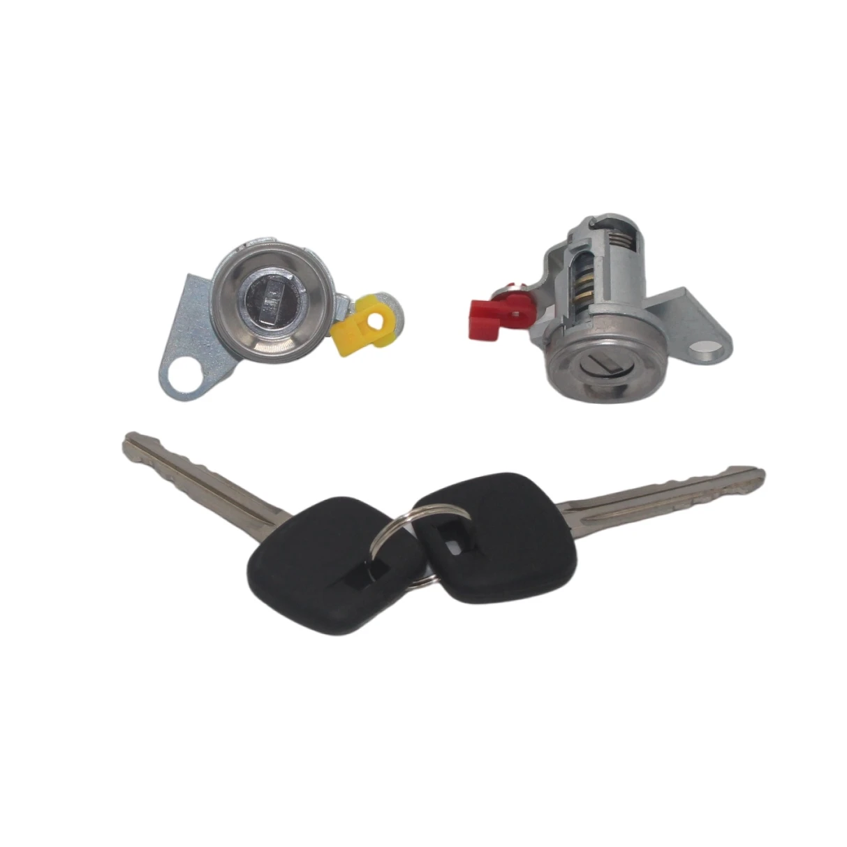 Pair Of Door Lock Key Cylinders For 02-06 Silverado/Sierra (Some 01 & 07) | 2 Keys, Chrome Finish, Direct Fit