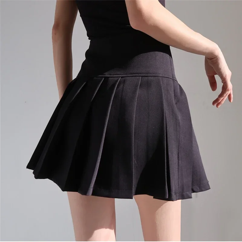 Mini Skirts Womens 2024 Summer Japanese School Pleated Skirts High Waist Kawaii Cute Skirt Uniform Harajuku 2