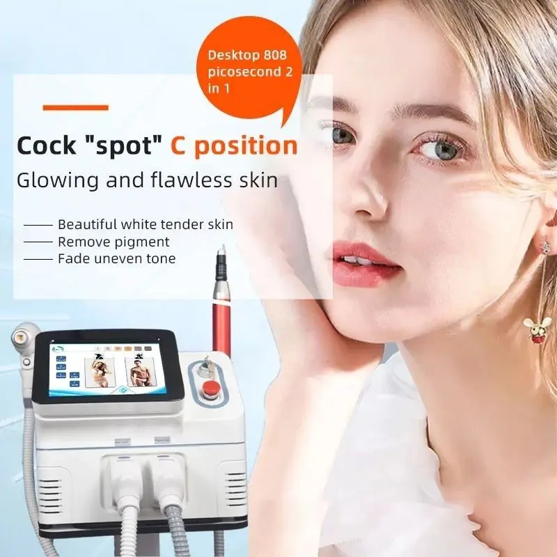 

Diode Laser Machine 2023 Latest Upgrade 2 in 1 755nm 1064nm Multi-Wavelength 808nm Salon Hair Removal Machine Non-Invasive