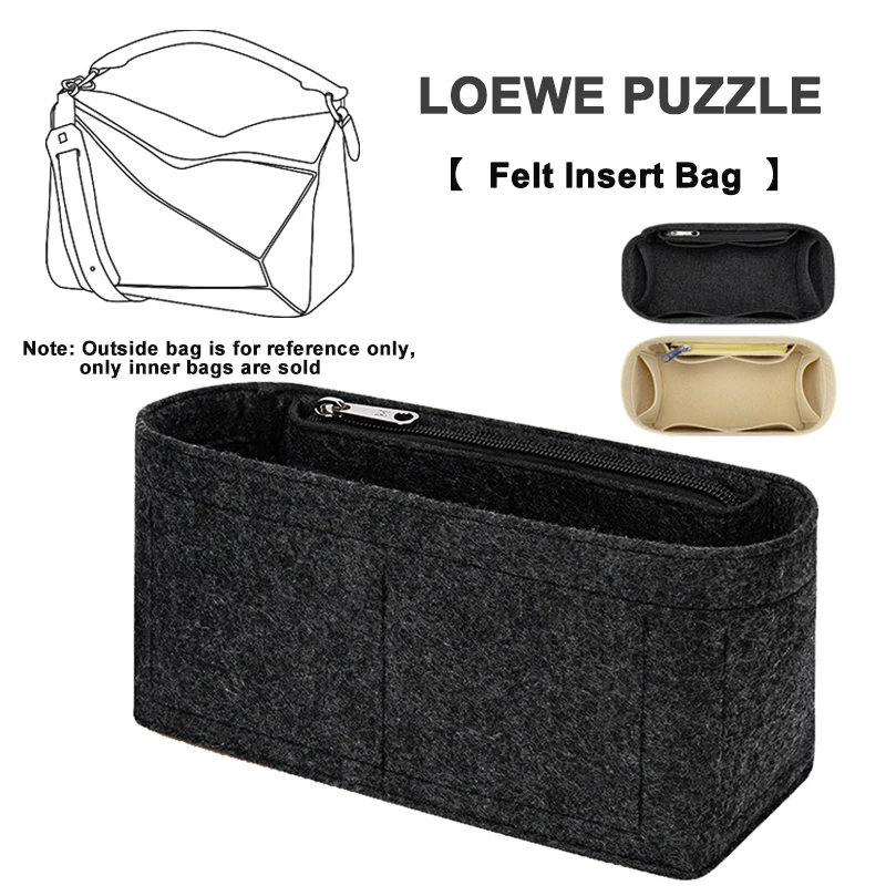 EverToner Women Felt Insert Bag for PUZZLE Geometry Makeup Organizer  Handbag Tote Bag Storage Purse Divider classic bag liner bag organizer for longchamp small tote bag storage bag the liner bag felt purse finishing handbag liner bag