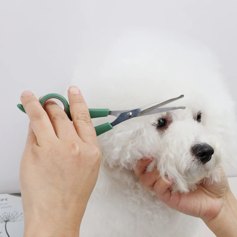 Dog grooming scissors,hair trimmer scissors,hairdressing scissors Portable Professional Round Tip Durable Plastic Pets Cat Dog Hair Grooming Accessories