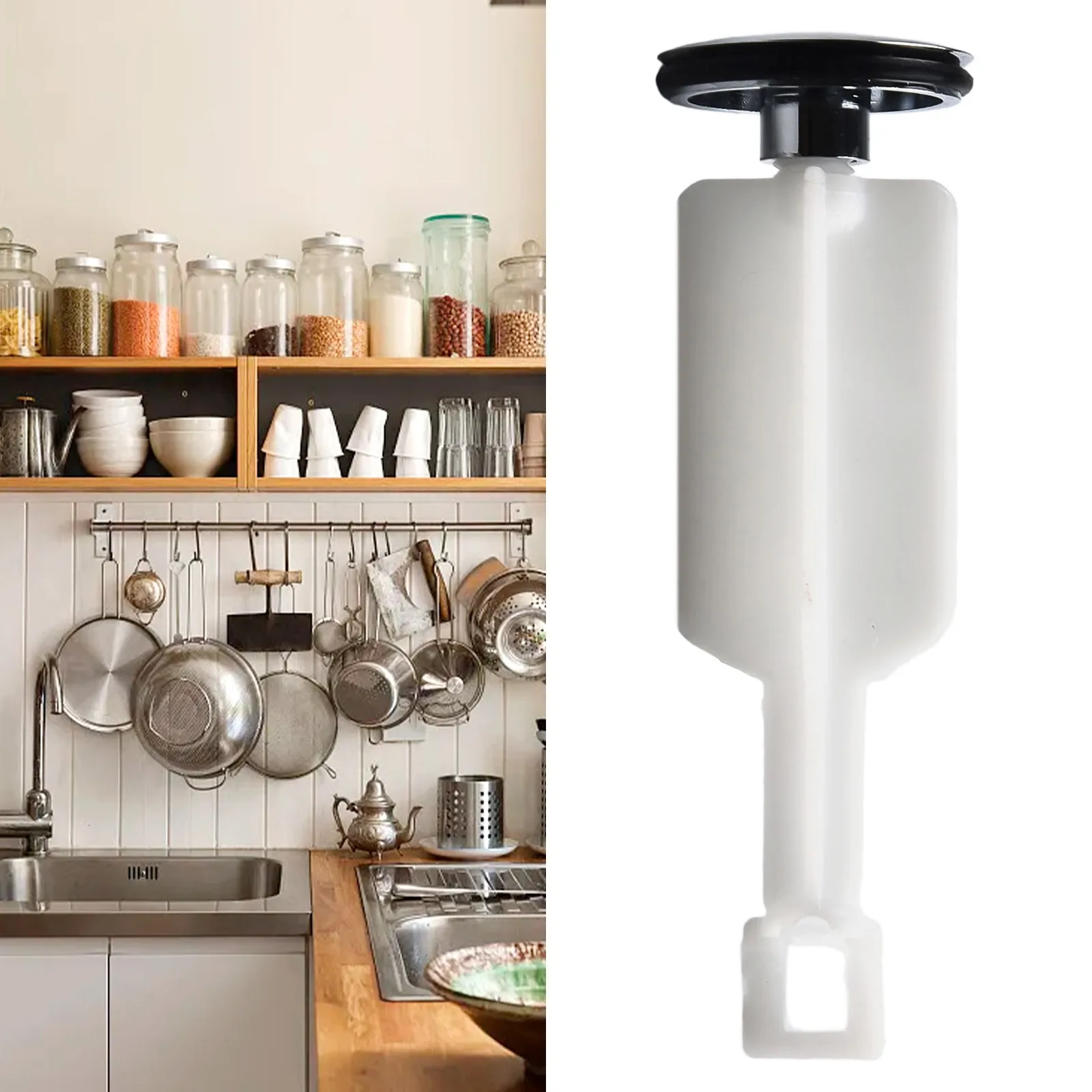 

Home Improvement Sink Drain Stopper Pop-up Stopper For Kitchen Bathroom 1pc 94*30mm For Price Pfister Series Plastic Universal