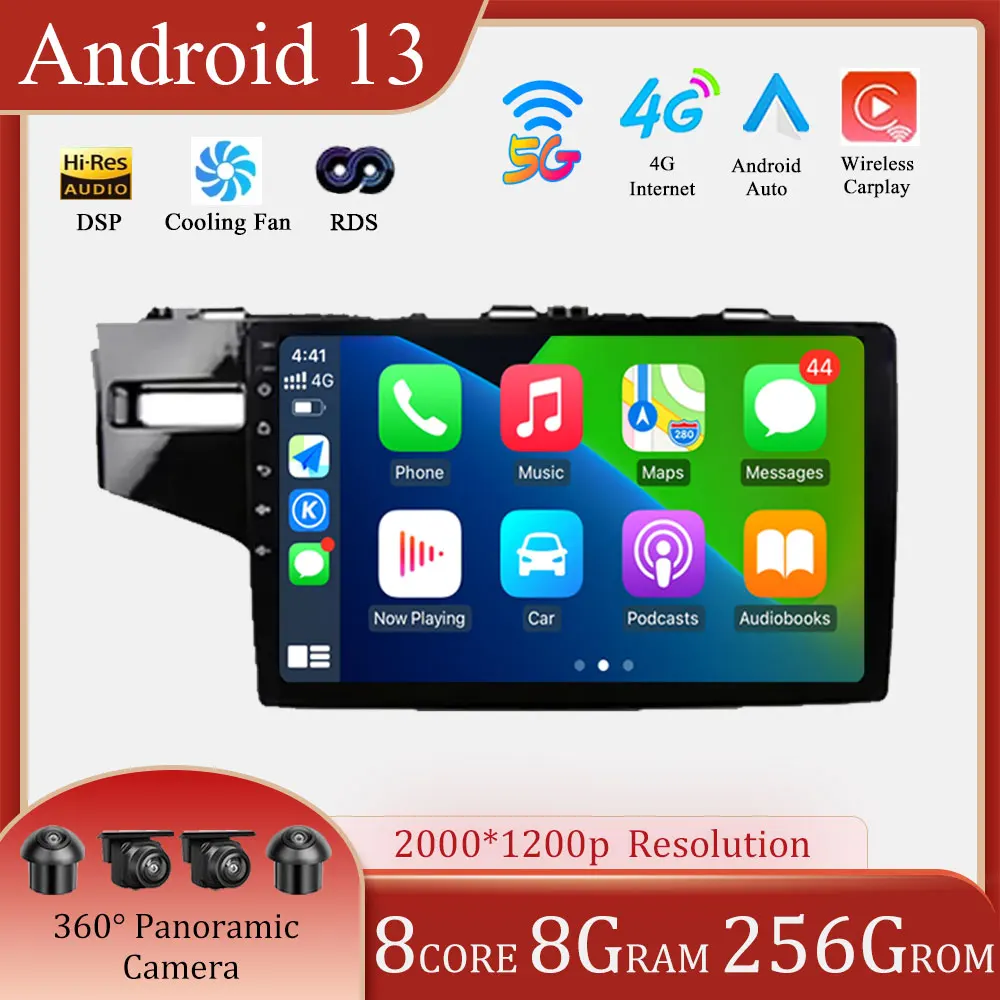 

9inch For Honda Fit RHD 2014 2015 2016 2017 left hand drive Car Radio Multimedia Video Player Navigation stereo GPS Android 13