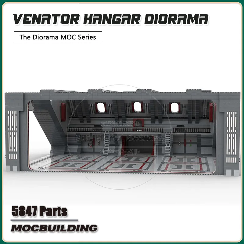 Movie Scene MOC Venator Hangar Building Blocks Imperial Display