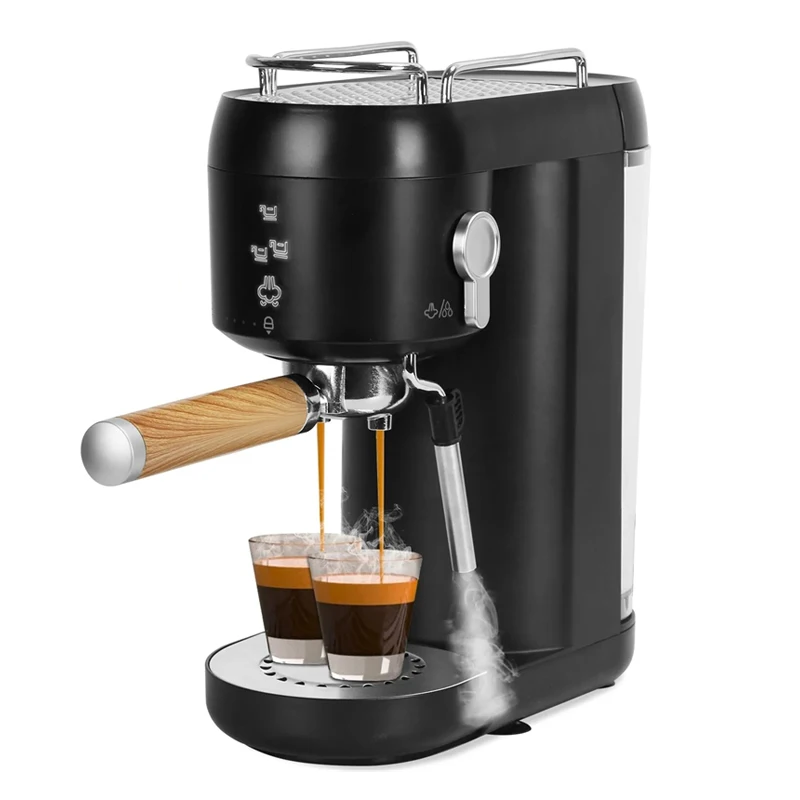 Macchina Caff&egrave; Espresso KitchenBoss 15 Bar - Con Lancia Vapore, Serbatoio 1,2L, Per Casa E Ufficio