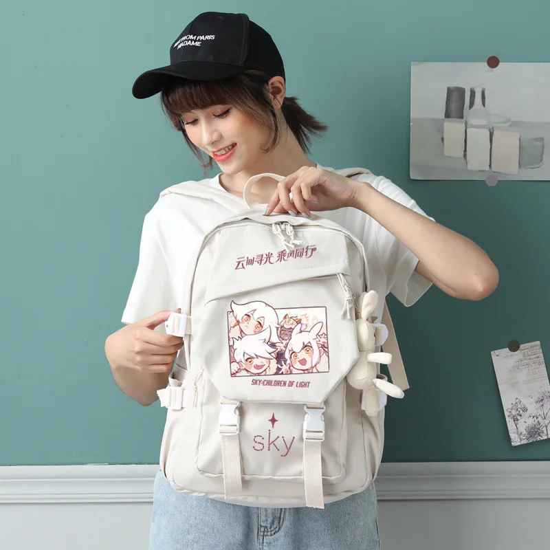 Sky Children of the Light Anime Cartoon Schoolbag Backpack Nylon Shoulder Bags Girls Boys Travel Bags