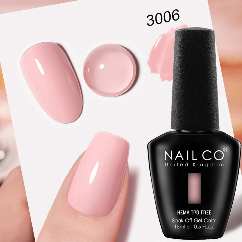 NAILCO Premium Soft Color Gel Polish - Vibrant Semi-Permanent Varnish, HEMA & TPO Free