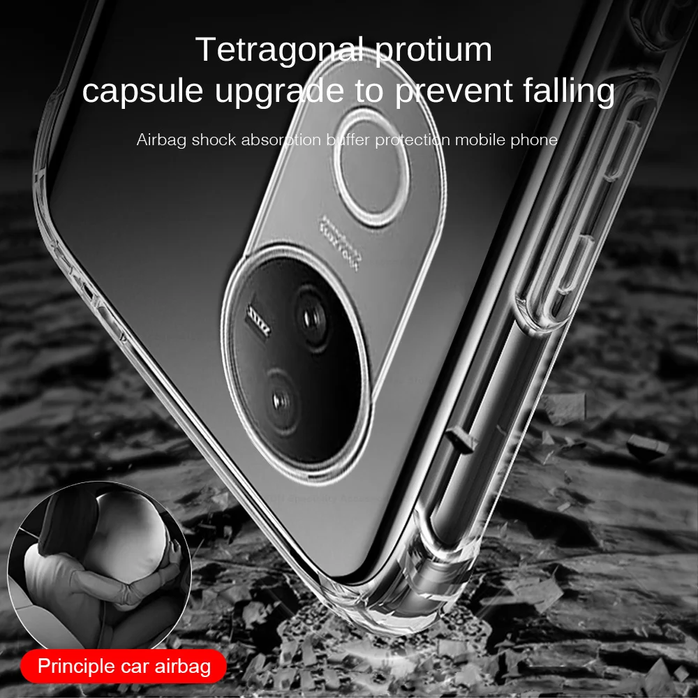 Clear Shockproof Soft Silicone Phone Case Cover - 6.77 Inches Back Shell s