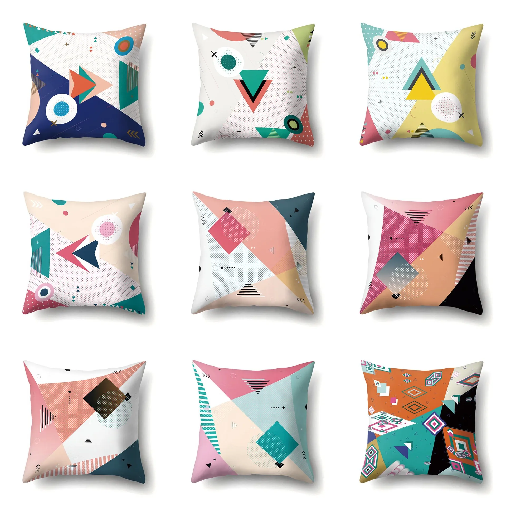 

Geometric Stripe Pillowcase Office Cushion Cover Living Room Riding Waist