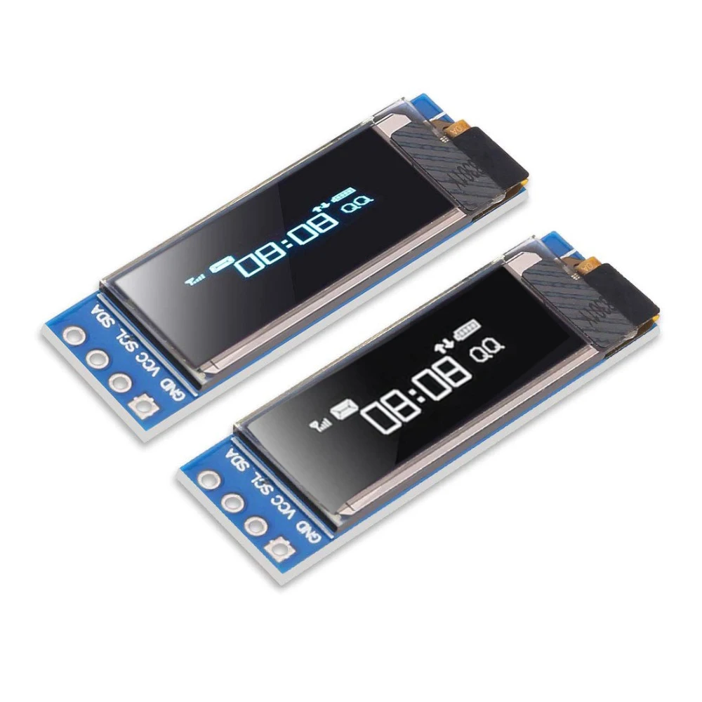 0.91 Inch 6Pin IIC I2C SPI Interface OLED White LCD Display Module 0.91