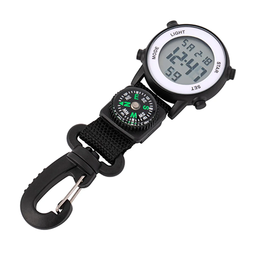 

Multi-function Wall Watch Outdoor Watches for Men Digital Men’s Accessories Clip Pocket Nylon Men's Travel