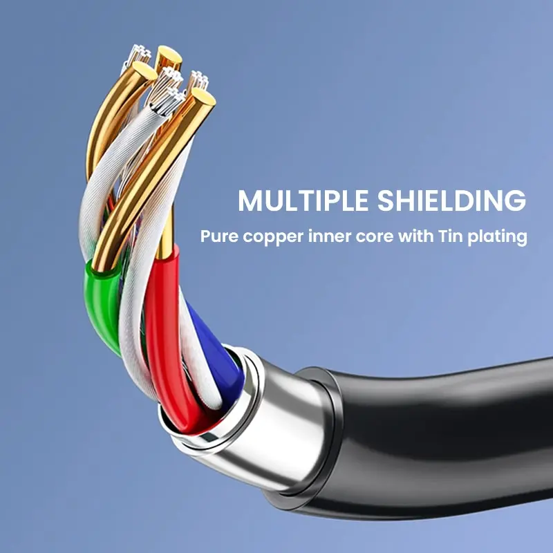 NIERBO Gold Plated Audio Extension Cable - Premium Stereo Aux Cord, Male to Female (1m & 5m Lengths)