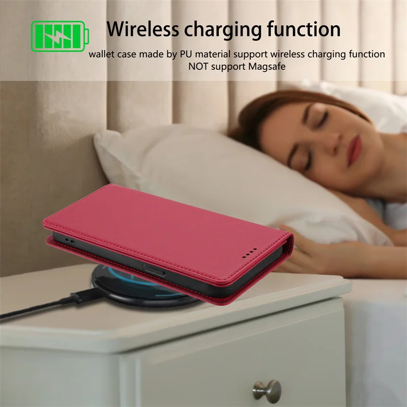 Luxury Magnetic Flip PU Leather Wallet Phone Case with Anti-Theft and Anti-Fall Protection