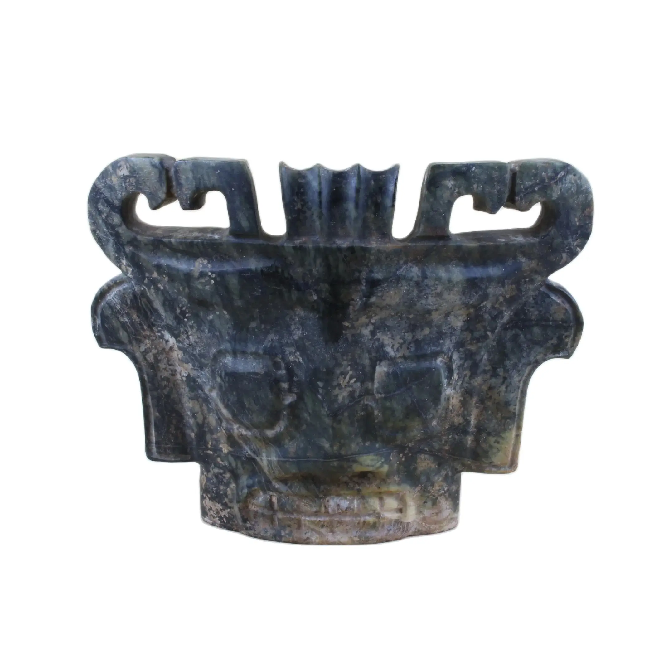 

Chinese Antique Old Jade Beautifully Hand Carved Mask Model Statue Home decoration Ornaments Exhibits