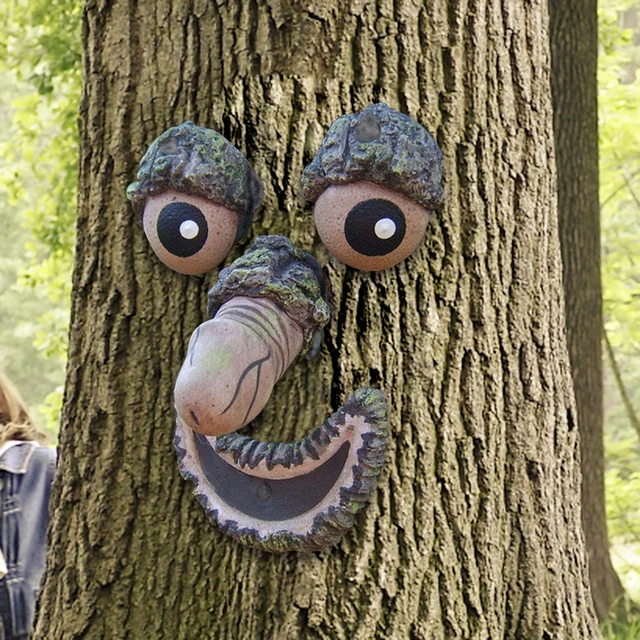 Gyanta Arc Szimulációs Dekorációs Ünnepi Kellékek Diy Szobrok Az Öreg Férfi Fa Kézzel Való Realisztikus A Halloween Húsvéti Díszekhez - Image 5