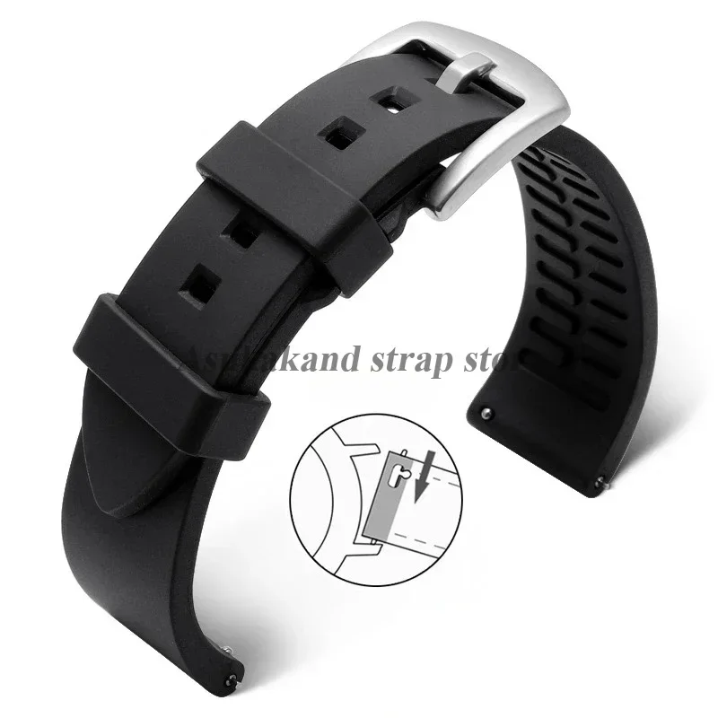 Quick Release Silicone Watch Band - Versatile Rubber Strap