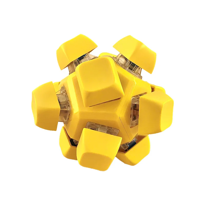 NEW 12 Keys Button Keyboard Key Caps Keychain Finger Spinner Fingertip Toy Fidget Button Party Stress Relief Vent Antistress Toy