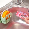 Creative kitchen dishwashing sponge drain rack suction cup sink storage rack wall mounted scouring pad cloth cloth storage rack 4