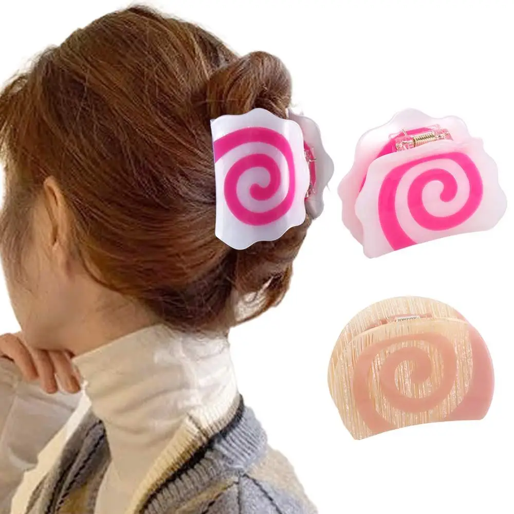 

Заколка для волос Kamaboko в Корейском стиле, сладкая спиральная заколка-Пряжка, модный дизайн, аксессуары для волос с уксусной кислотой