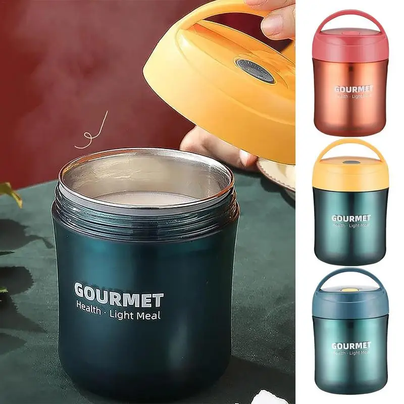 

Insulated Food Jar with Lid Stainless Steel Lunch Jar Insulated Lunch Container 500ml Thermal Cup Jar Thermal Food Carrier Jar