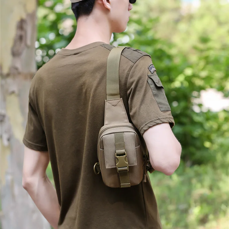 Tactical Chest Bag Trekking Pack EDC Sports Bag Shoulder Bag Crossbody Pack Assault Pouch for Hiking Cycling Campinga 6