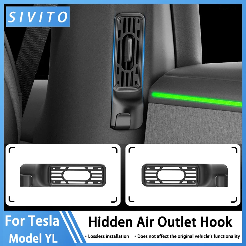 Para Tesla Model YL Lanzamiento 2026: Gancho de Ventilación Trasera del Aire Acondicionado, Rejilla de Ventilación Trasera del Aire Acondicionado, Accesorios Interiores Automotrices