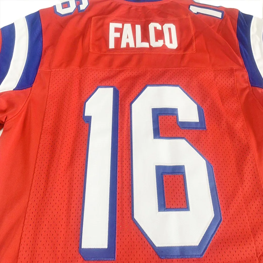 Bg American Football Jersey Replacements Sentinels 16 Falco Outdoor Sports Mesh Ventilation Sewing Embroidery White Red New
