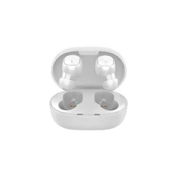 Compact Wireless Bluetooth Earbuds with Enhanced Sound and Secure Fit (White)
