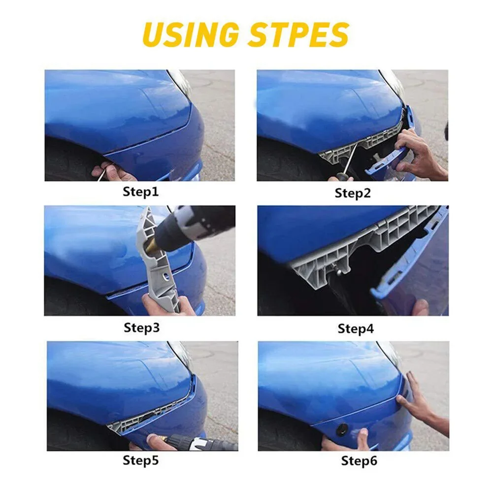 

2/4Pcs Car Quick Release Bumper Latch Push Button Engine Bonnet Lock Latch Clip Body Kit Bonnet Hood Pin Lock Clip Silver
