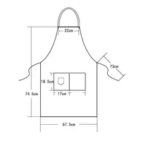 Tabliers de cuisine en toile à la mode pour femmes et hommes, tablier de travail de Chef pour gril, Restaurant, Bar, boutique, cafés, uniforme de Studios d'ongles de beauté 6