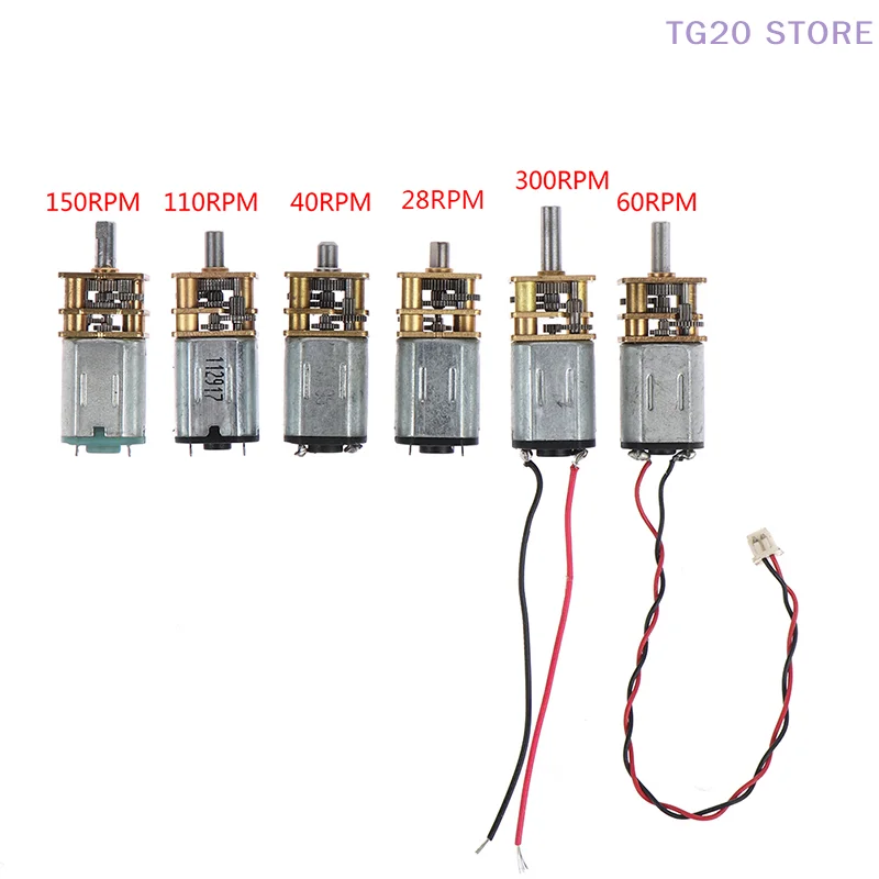 Micro N20 Gear Motor Slow Speed Metal Gearbox Reducer Electric Motor DIY Toy, dc gear motor