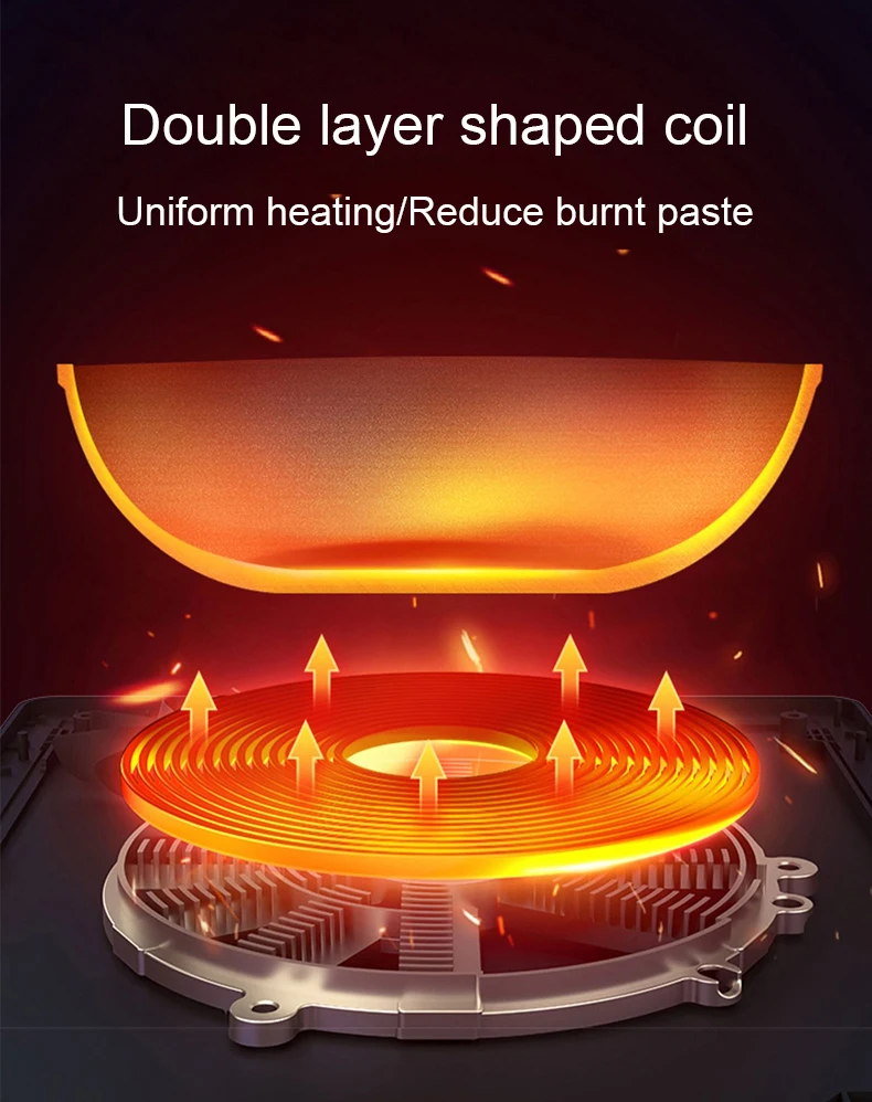 Description Picture 6 of itemDMWD Desktop Bulit-in Electric Ceramic Hob Burner Electromagnetic Induction Cooker Embedded Hotpot Heating Stove Cooktop Oven EU